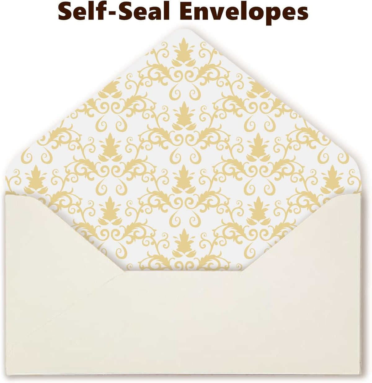 XXINMOH 90 Piece Stationery Set - 60 Vintage-Style Paper Sheets + 30 Envelopes, Gold Border Letter Writing Paper for Love Letters & Party Invitations