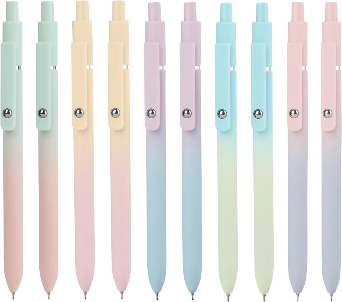 Ddaowanx Gel Pens,6 Pcs 0.5mm Retractable Quick Dry Black Ink Pens