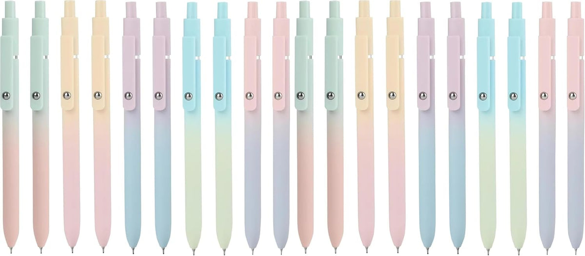Ddaowanx Gel Pens,6 Pcs 0.5mm Retractable Quick Dry Black Ink Pens