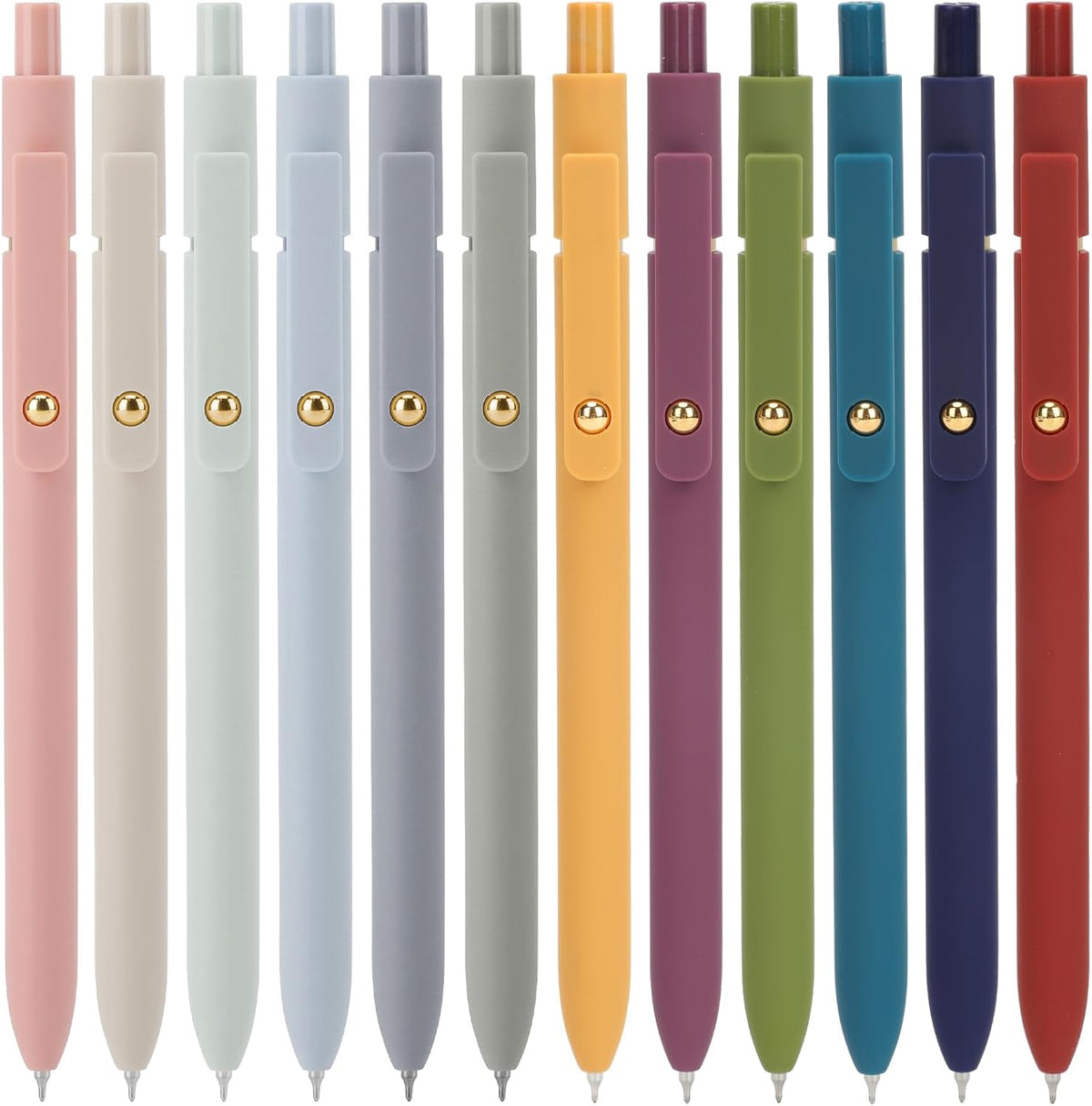 Ddaowanx Gel Pens,6 Pcs 0.5mm Retractable Quick Dry Black Ink Pens