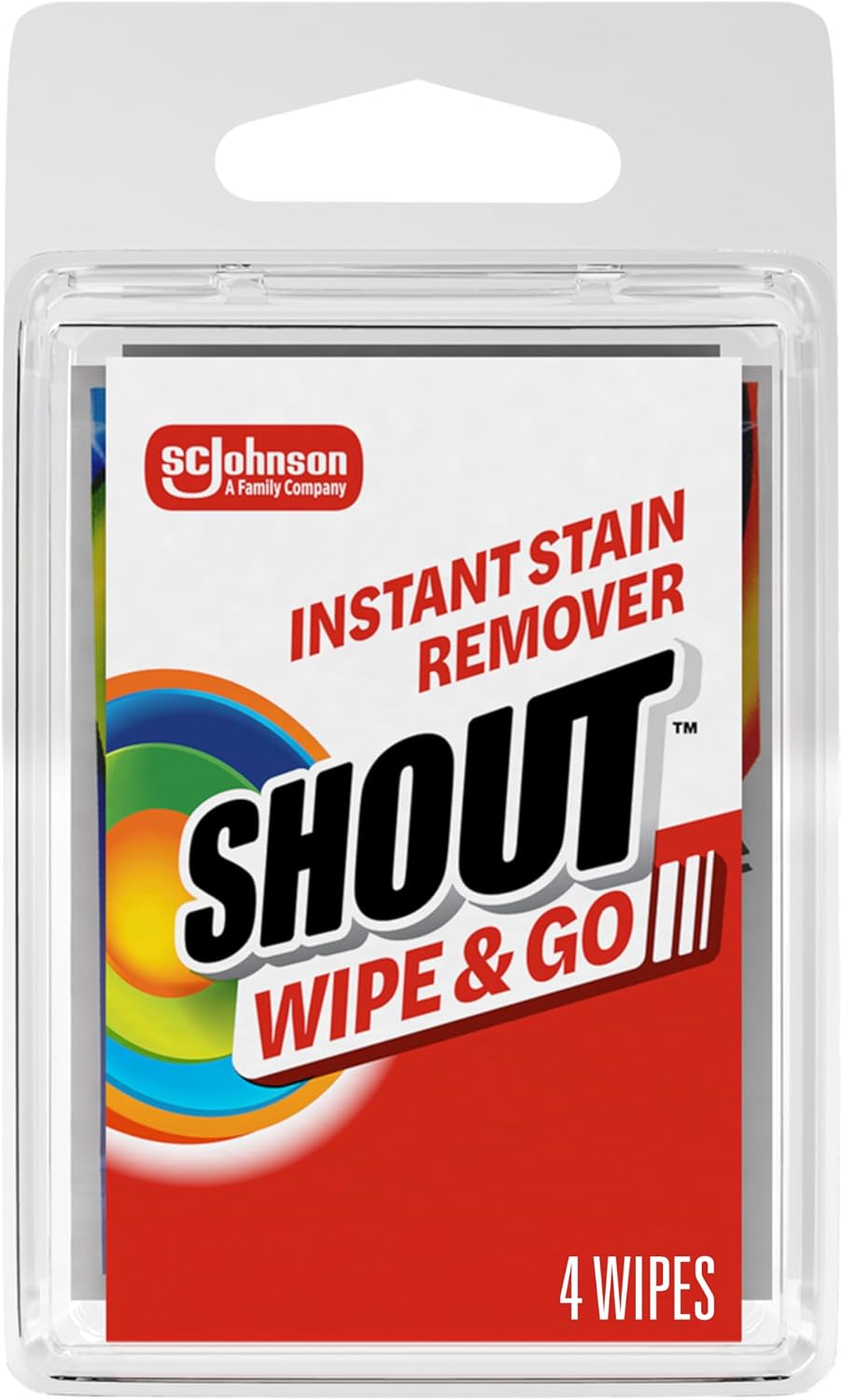 Shout Wipe & Go, Portable Instant Stain Remover Wipes, 12 Count, (6 Pack)