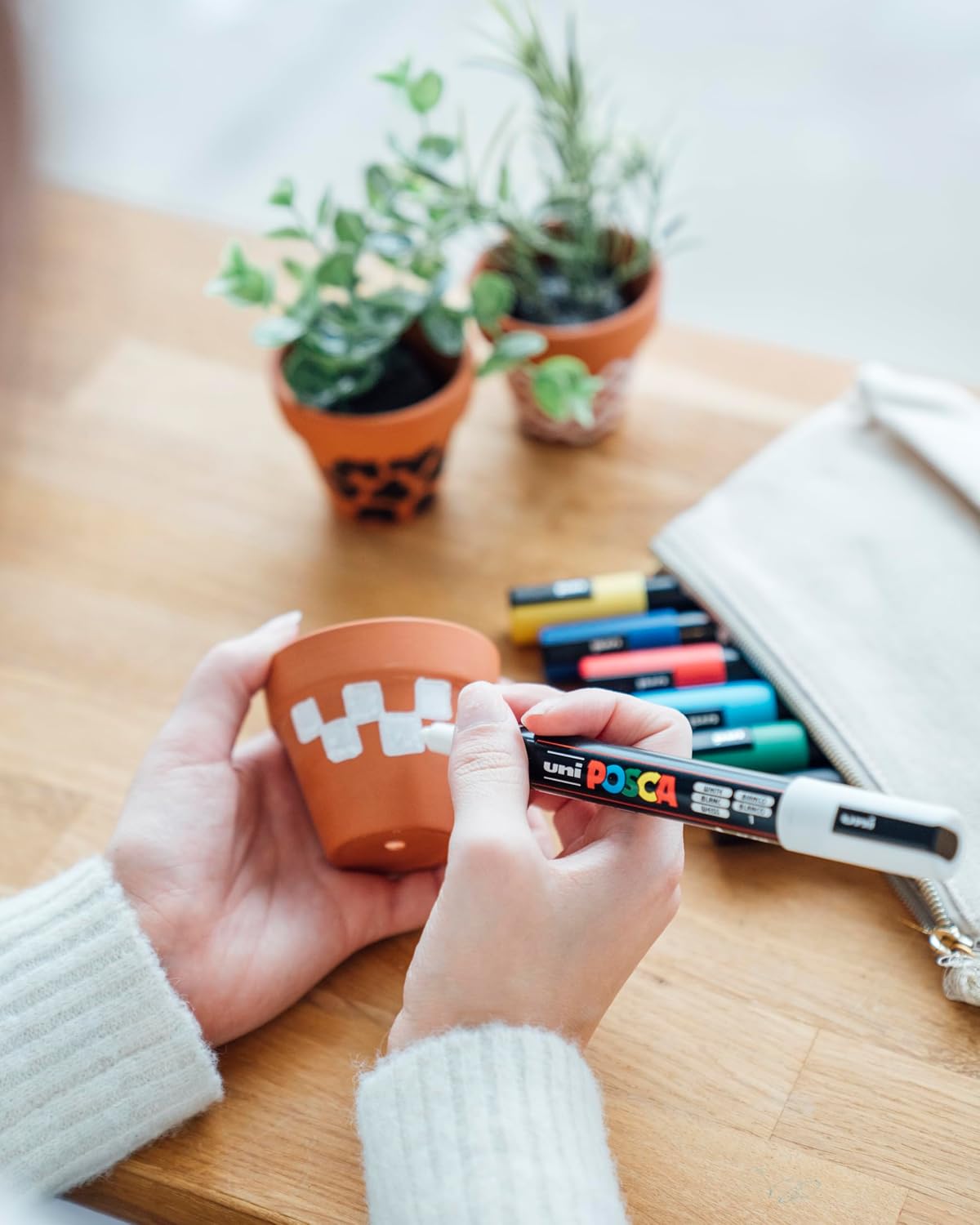 Posca Paint Art Markers, Set of 15 5M Medium Acrylic Markers with Reversible Tips, Artist Recommended Paint Pens for Gifts, Decorations, Fabric, Metal, Windows, Wood and Canvas