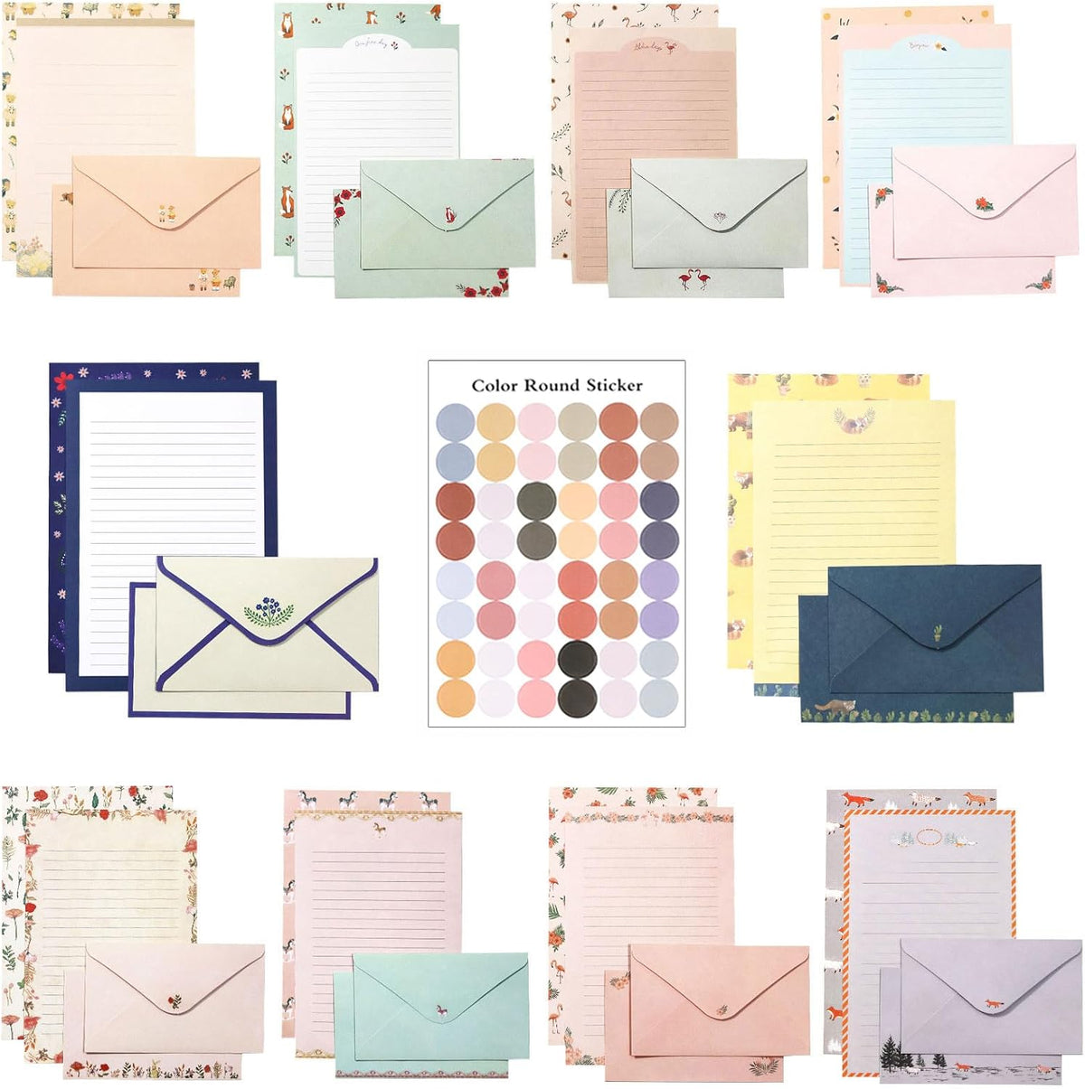 91 Pcs Stationery Paper Envelopes Set