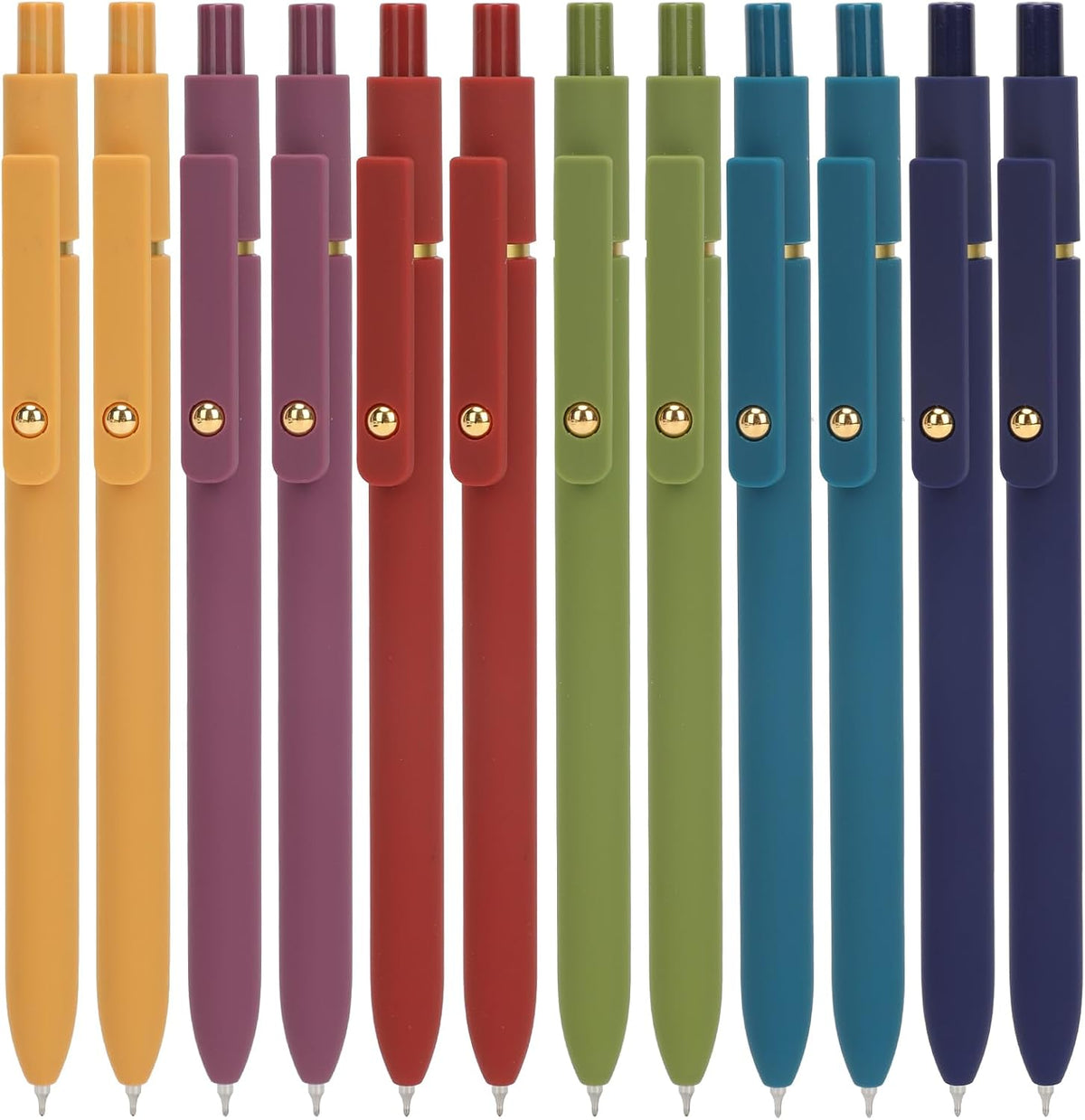 Ddaowanx Gel Pens,6 Pcs 0.5mm Retractable Quick Dry Black Ink Pens