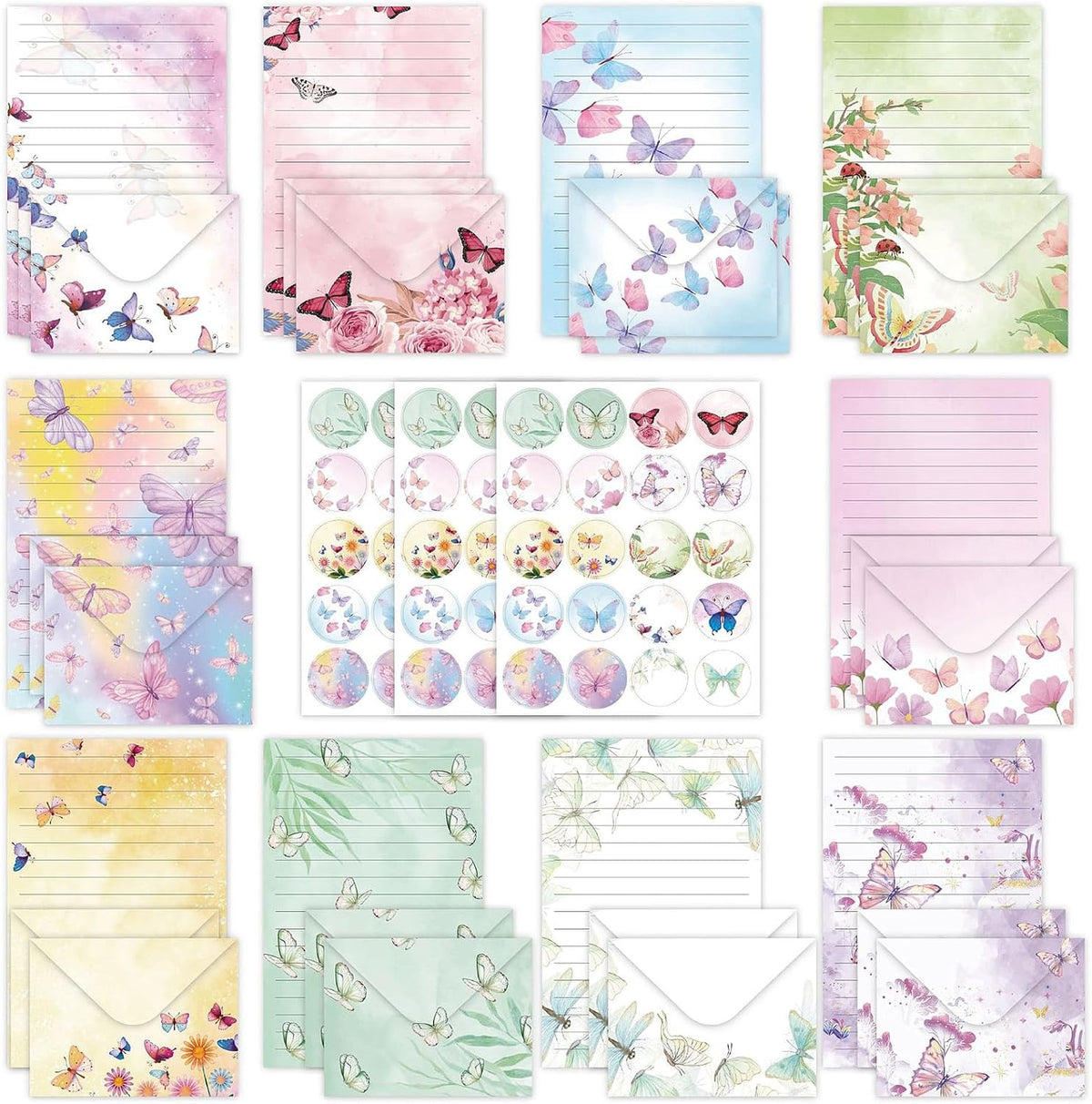 91 Pcs Stationery Paper Envelopes Set