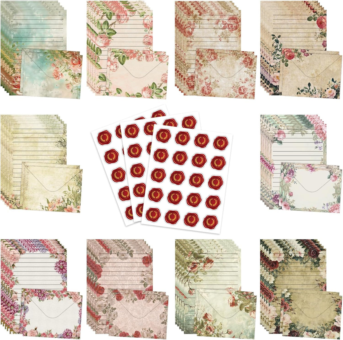 91 Pcs Stationery Paper Envelopes Set
