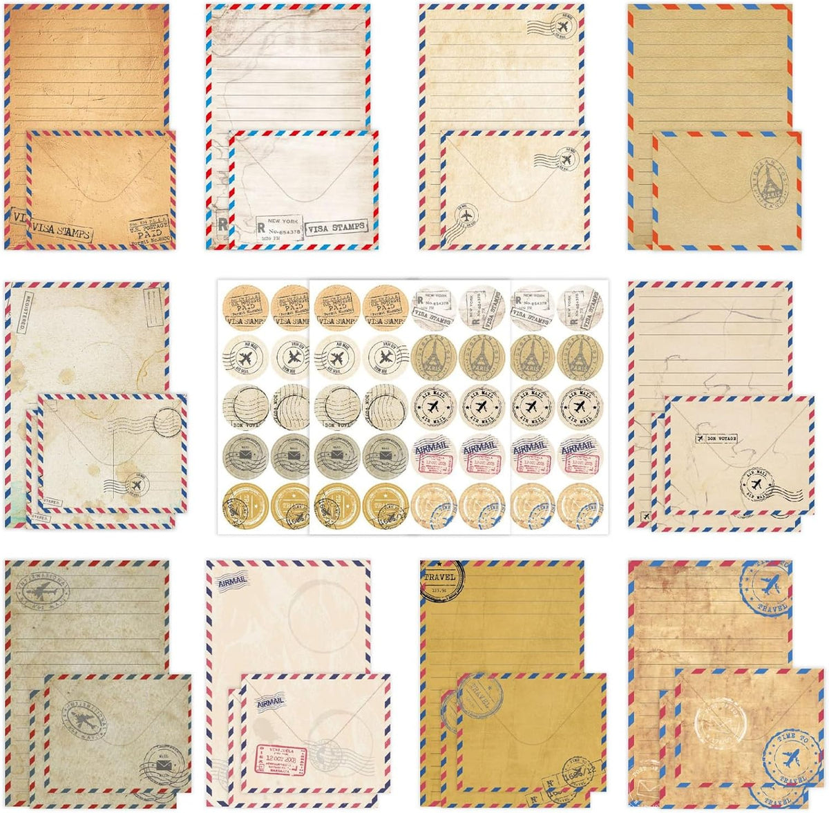 91 Pcs Stationery Paper Envelopes Set