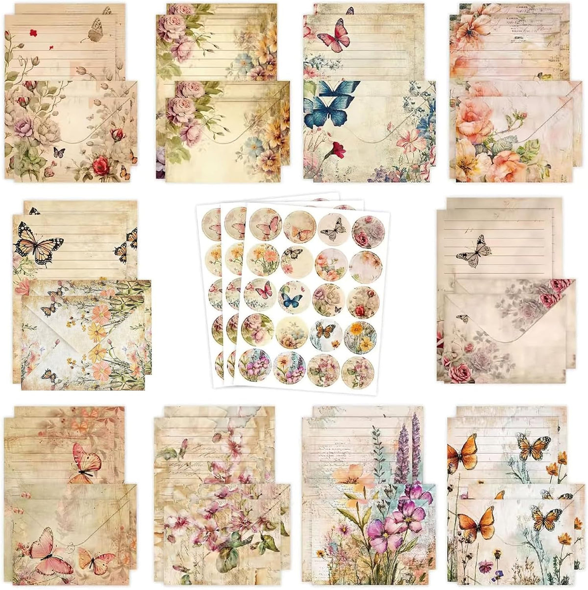 91 Pcs Stationery Paper Envelopes Set